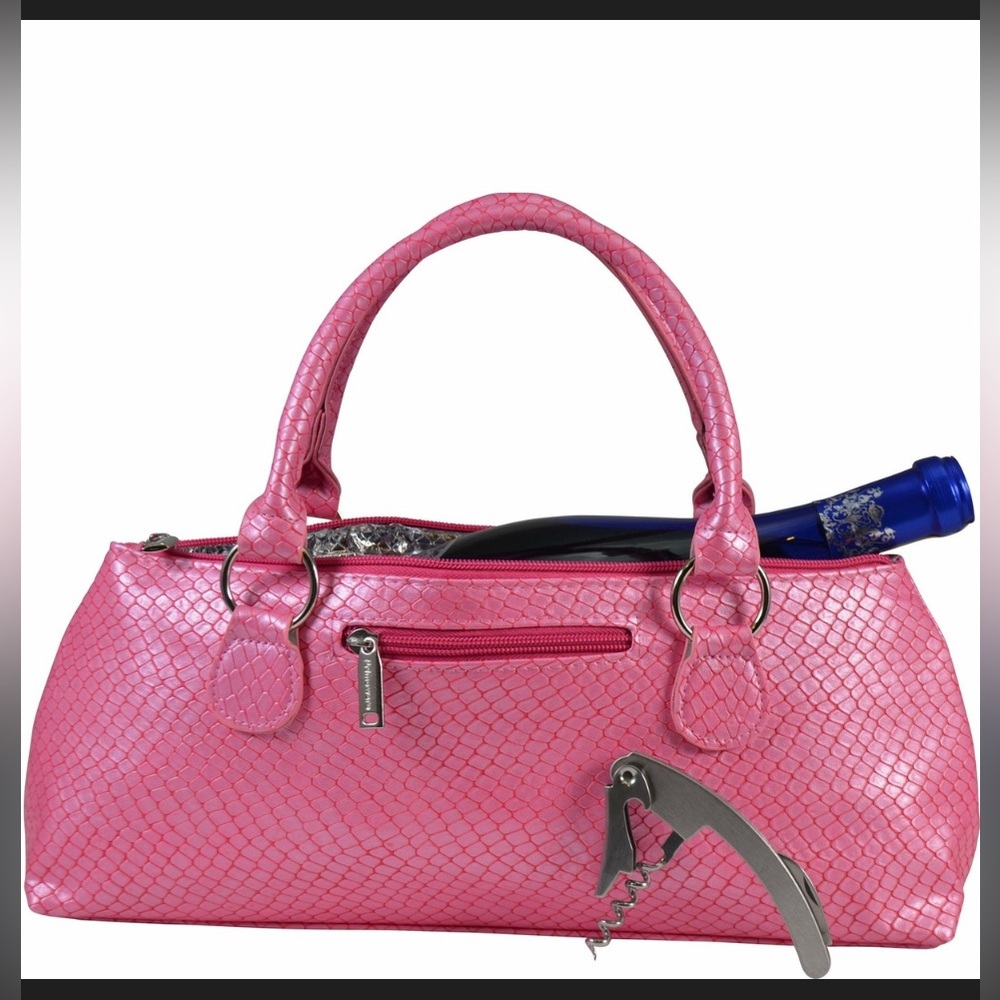 Wine clutch Burmese design color pink good condition